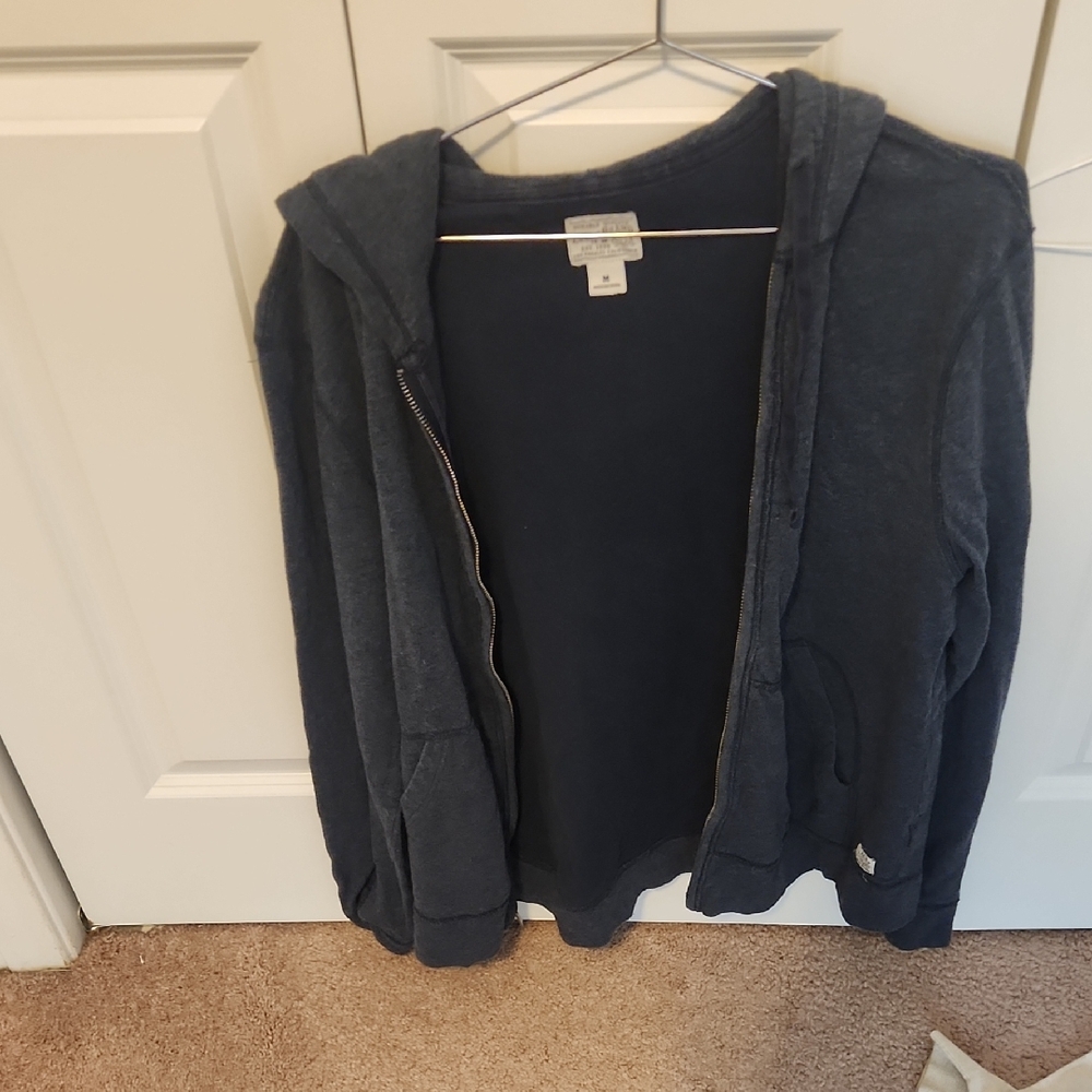 Navy Zip-Up Hoodie with Hood